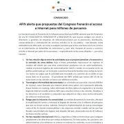 AFIN alerta que propuestas del Congreso frenarán el acceso a Internet para millones de peruanos