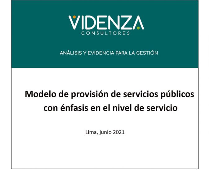 Presentación Videnza: Nuevo modelo de provisión de servicios públicos con énfasis en el nivel de servicio