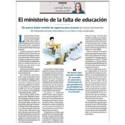 El ministerio de la falta de educación por Leonie Roca, presidenta de AFIN