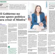 «El Gobierno no tiene apoyo político para crear el Minfra», entrevista a Leonie Roca, presidenta de AFIN