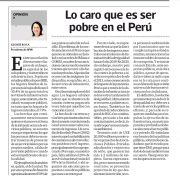 Lo caro que es ser pobre en el Perú por Leonie Roca, presidenta de AFIN