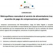 Metropolitano reanudará el servicio de alimentadores tras acuerdos de pago de compensaciones pendientes