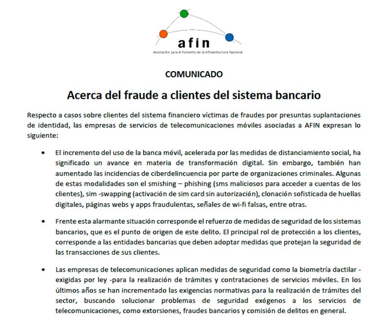 Acerca del fraude a clientes del sistema bancario
