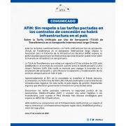 AFIN: Sin respeto a las tarifas pactadas en los contratos de concesión no habrá infraestructura en el país