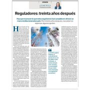 Reguladores: treinta años después, por Leonie Roca, presidenta de AFIN